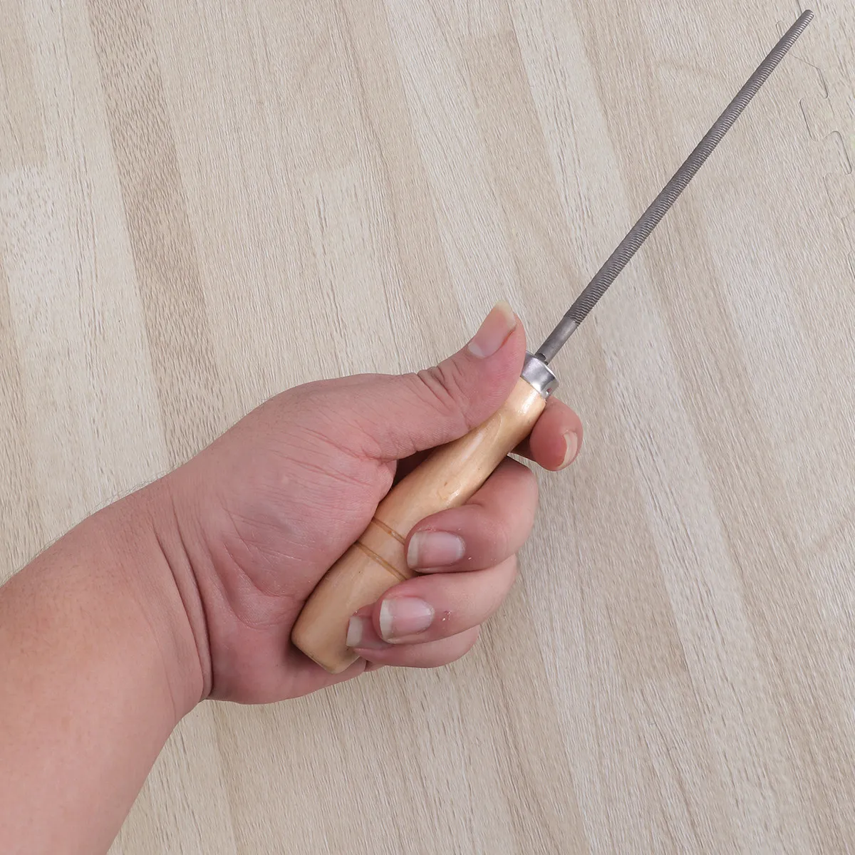 

5Pcs 6Inch Coarse Tooth File Set High Carbon Steel Wood Handle for Metal Wood Plastic Stone Glass Shaping Flat Half Round Round