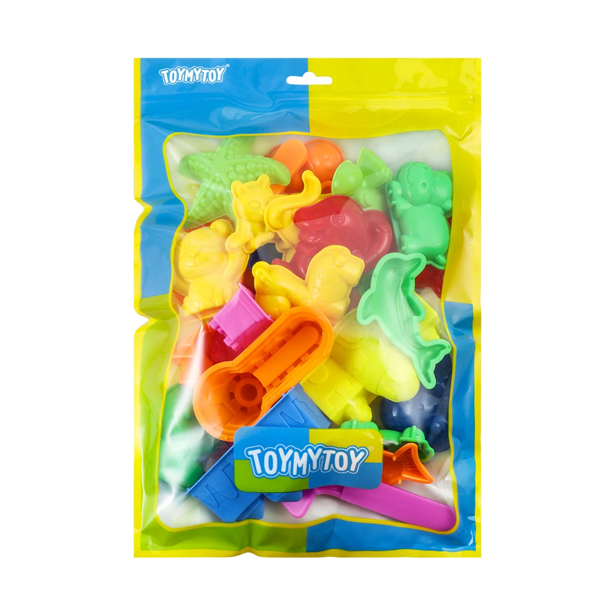 TOYMYTOY 27 PCS Brinquedos de moldagem de areia Brinquedos de praia de verão para crianças Conjunto de jogos de areia com moldes e ferramentas de areia de animais de castelo (cor aleatória)