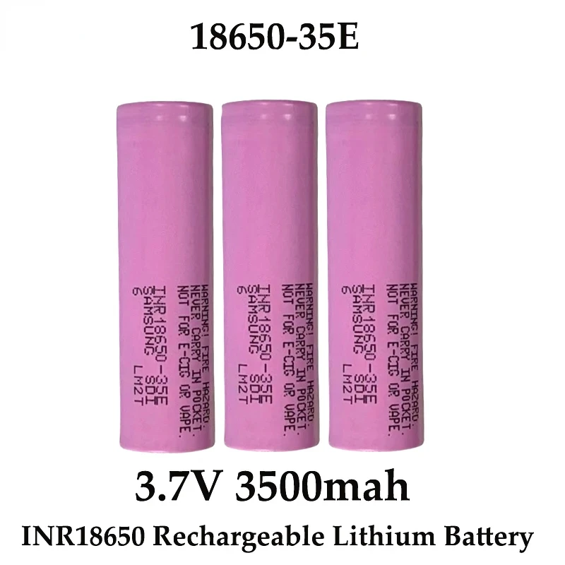 1-10 sztuk 2024 100% oryginalny najlepiej sprzedający się INR18650 35E 25A rozładowanie 3.7V 3500mAh akumulatory litowo-jonowe do wkrętaków