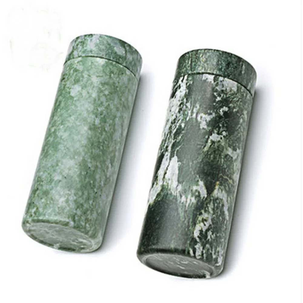 Natural Lushan Jade Water Cup Purify Water Quality Green Grain Health Care Tea Cup Natural Jade Stone Cup Straight