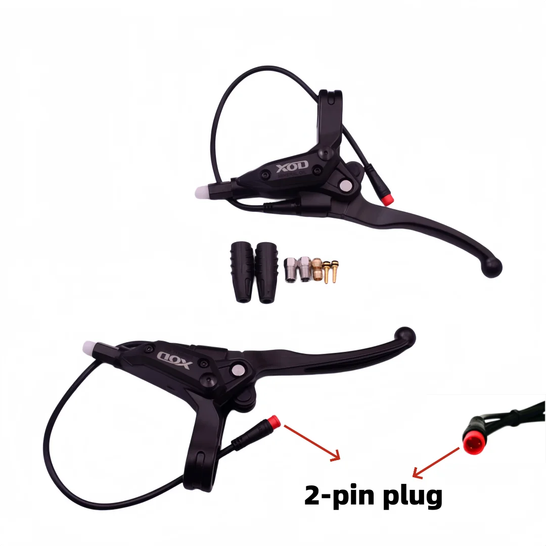 

XOD E-bike Hydraulic Brake Hand Lever 4 Fingers 2PIN Plug Bike hand Bicycling Accessory