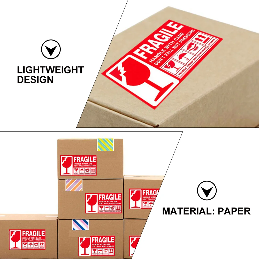 300 Pcs Label Sticker Stickers Tag Warning Moving Packing Paper Bulk Shipping Fragile