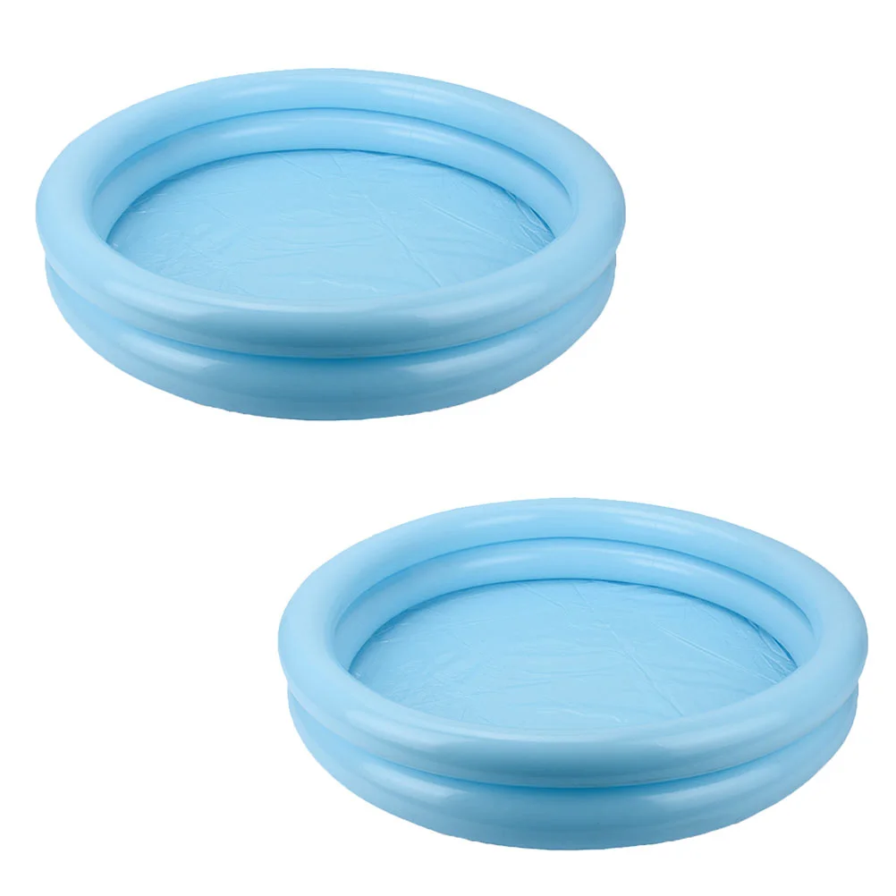 2 Pcs Inflatable Ice Serving Bar Sand Toys Blue Tray Space Moldable Trays Child