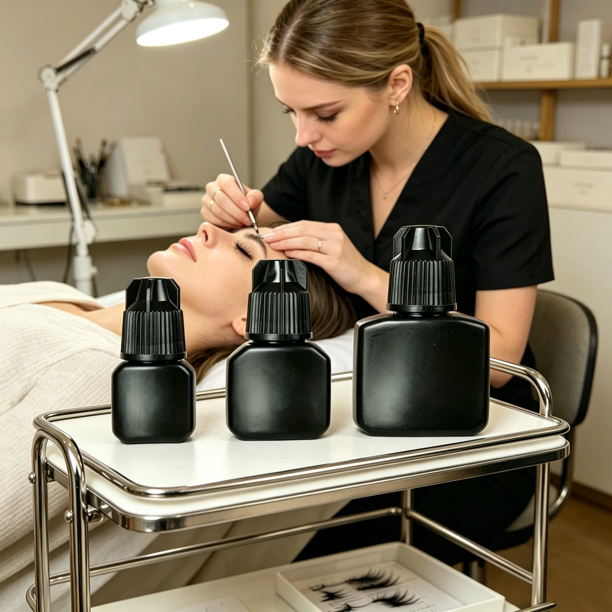 Refill Eyelash Extension - 3Pcs Empty Eyelash Extension Glue Bottles