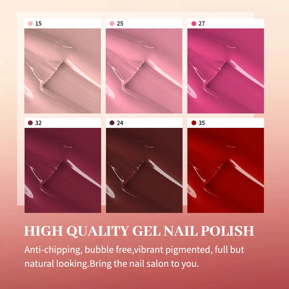 ชุดยาทาเล็บเจล VOKY 7 ชิ้น ชุดยาทาเล็บเจล UV กึ่งถาวร - รูปแบบของเหลว ชุดเริ่มต้นทำเล็บแบบโฮมเมด