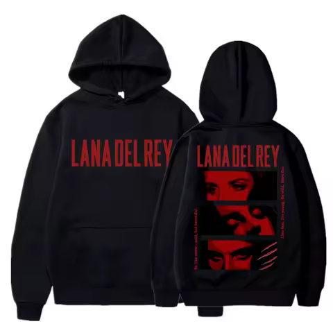 Singer Lana Del Rey Graphic Hoodie Men Women Fashion Hip Hop 90s Vintage Sweatshirt Oversized Fleece Casual Tracksuit Streetwear