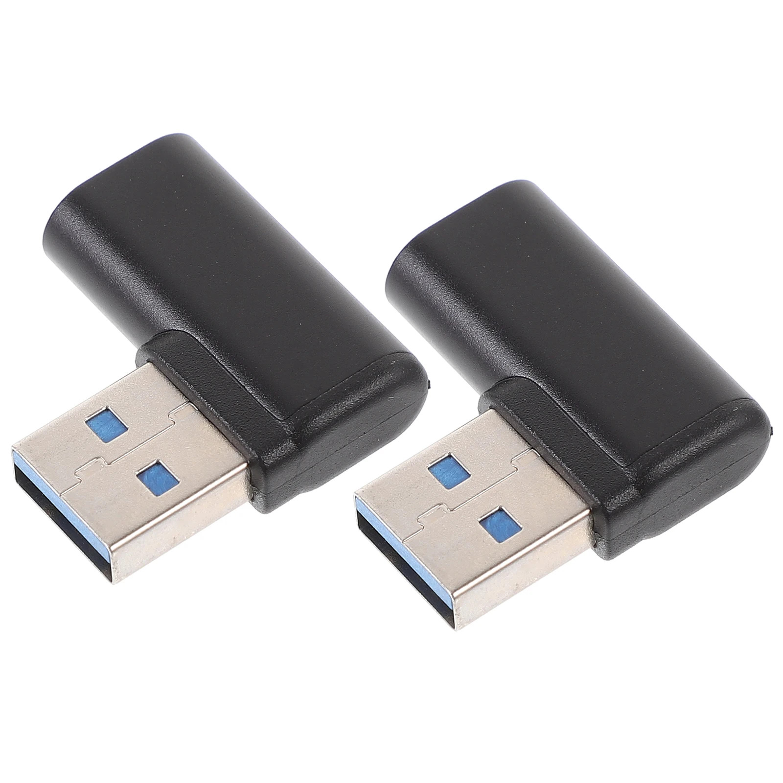 Adaptateur type-c vers USB 3.0, extension à Angle droit, transfert de données à grande vitesse, Compatible avec téléphone, tablette, ordinateur, 2 pièces