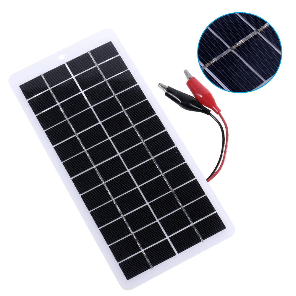 Solar Panel 10W 12V Polysilicon Epoxy Panels Portable Solar Cell DIY 270x150MM for 9-12V Battery Charging for Outdoor Lamp Pump