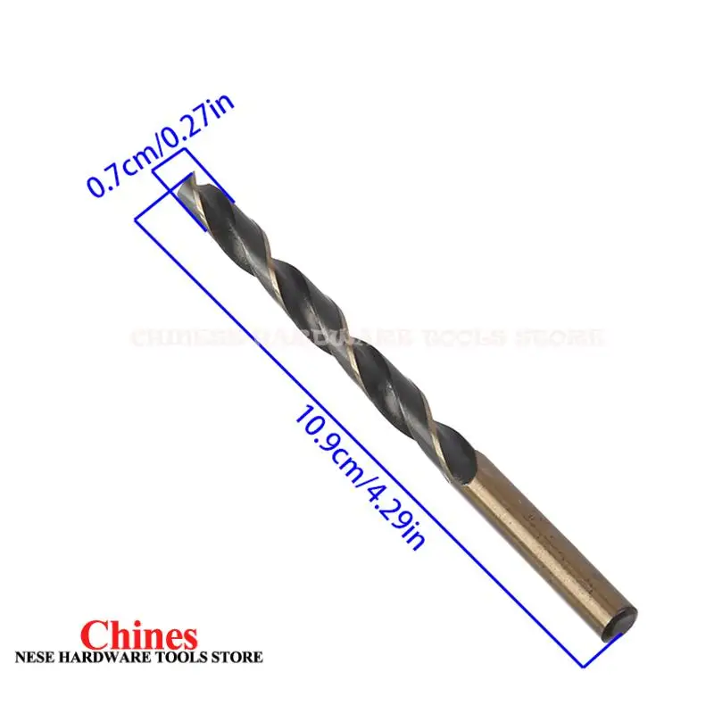 Кобальтовое сверло HSS премиум-класса 7,0 мм: для сверления нержавеющей стали, дерева, железа и металлообработки |   Инструмент с круглым хвостовиком