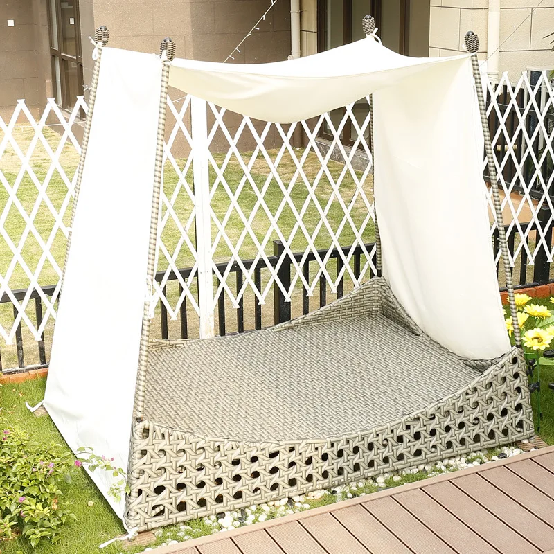 كرسي فناء ربيع حار بركة الظل كرسي شرفة رومانسية سقيفة الصيف شاطئ البحر السرير #4