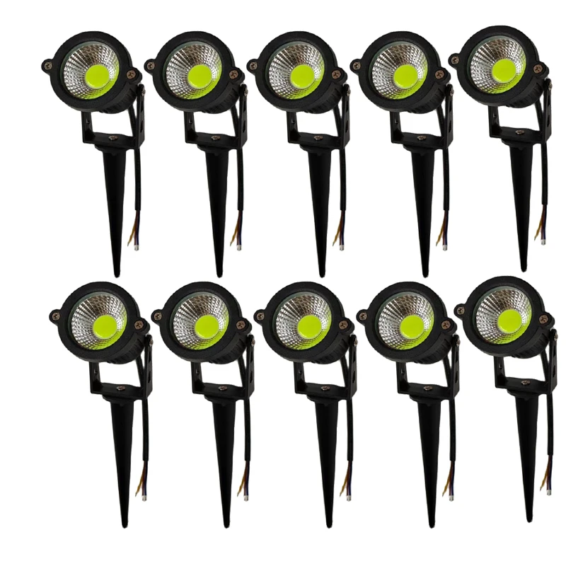 8pcs Garten dekorative Beleuchtung LED-Scheinwerfer 5w im Freien wasserdicht Rasen Licht Garten LED Baum Scheinwerfer AC110V 220V DC12V