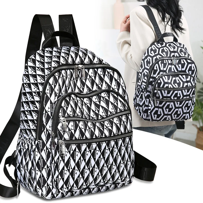 

Women Backpack Printed Style Fashion Tourism Leisure Versatile Travel Backpacks Bag