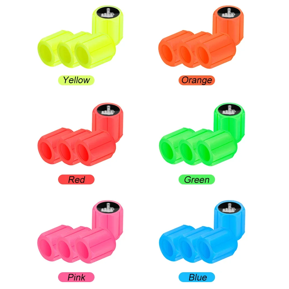 Bouchons de Valve de pneu lumineux fluorescents, couvercle de bouchons d'air brillant dans la nuit, universel pour voiture, camion, motos, vélo, 4 pièces