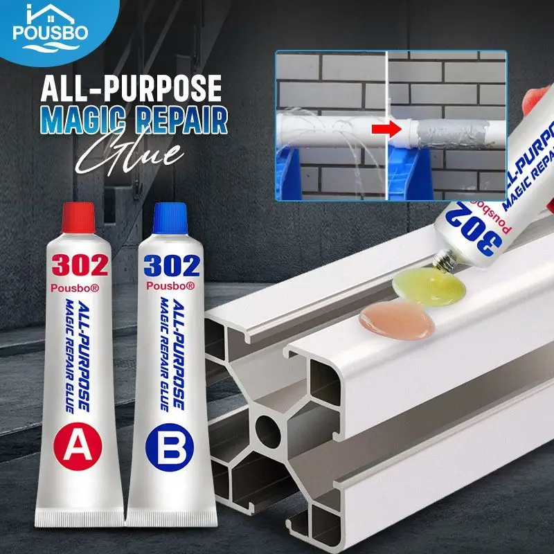 All-purpose Magic Repair Glue Epoxy AB Adhesive 302 Cold Weld Plastic Metals Glass Rubber Ab Glue Acrylic Structural Adhesive