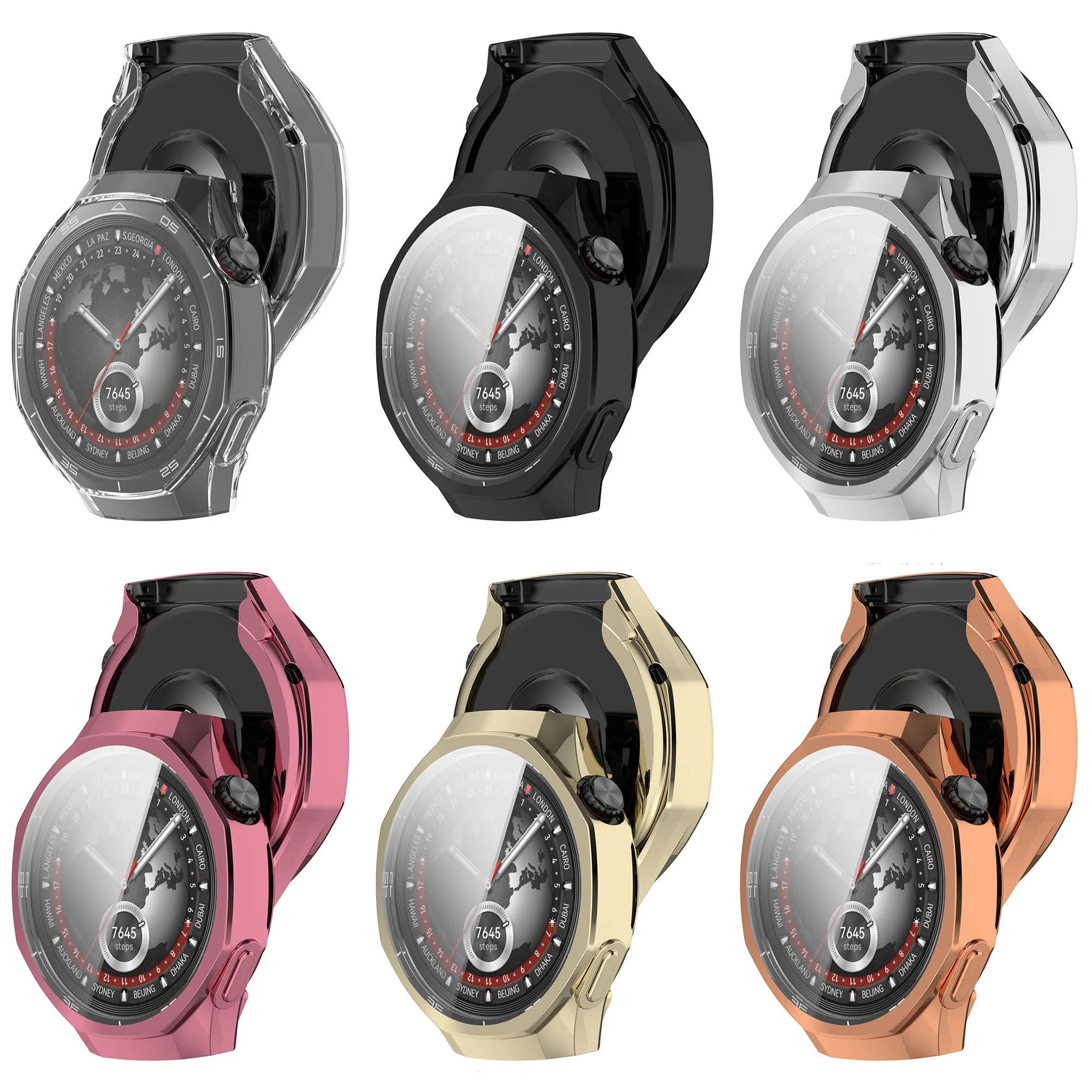 حافظة واقية من مادة TPU لساعة Huawei Watch GT5 Pro مقاس 46 ملم وغطاء ممتص للصدمات بإطار كامل الشاشة #4