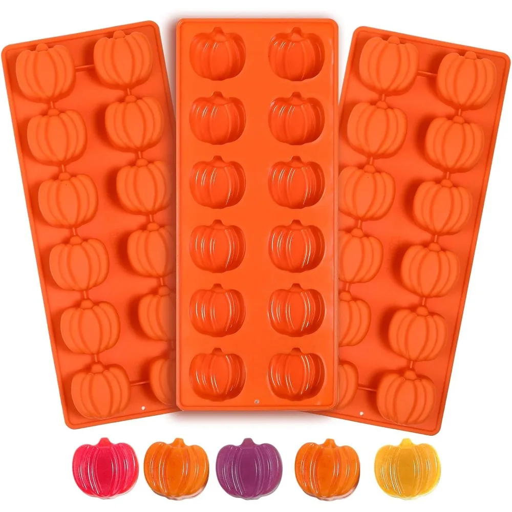 

Вебак тыква форма для шоколада 3 шт. силиконовая форма для шоколада 12 полостей осенняя форма для конфет для выпечки украшения торта День благодарения