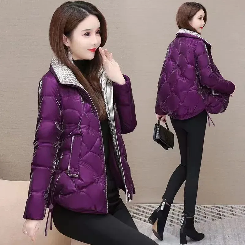 Magic Pearl High-End Fabric Down Cotton-Padded Jacket Female Online Celebrity 2023 New Student Short Korean Loose Joker Coat