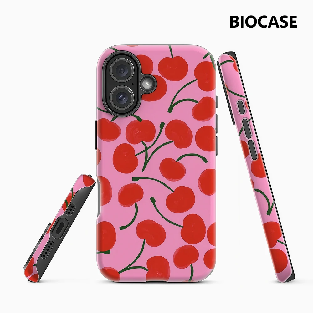 Pink Cherry IPhone 17 Must-Haves Handyhülle für IPhone 17 16 15 14 13 12 Pro Max Plus Doppelschichtige Rückseite