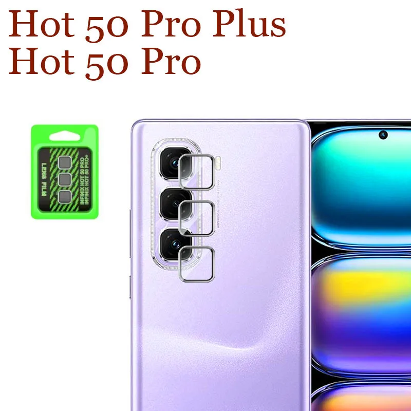 Camera Lens Glass For Infinix Hot 50 Pro Plus Lens Protector Hot 50 Pro Alloy Steel Invisible HD Split-Type 3D Design