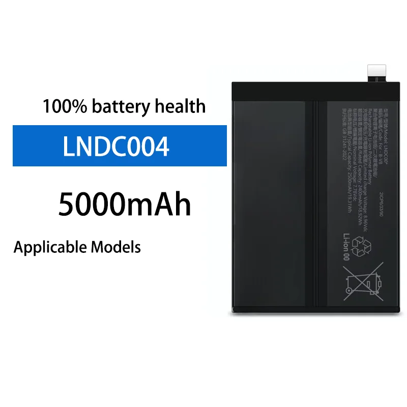 

5000mAh Rechargeable Lithium Ion Battery For iQOO Z6 Model V8 High Capacity Smartphone Battery