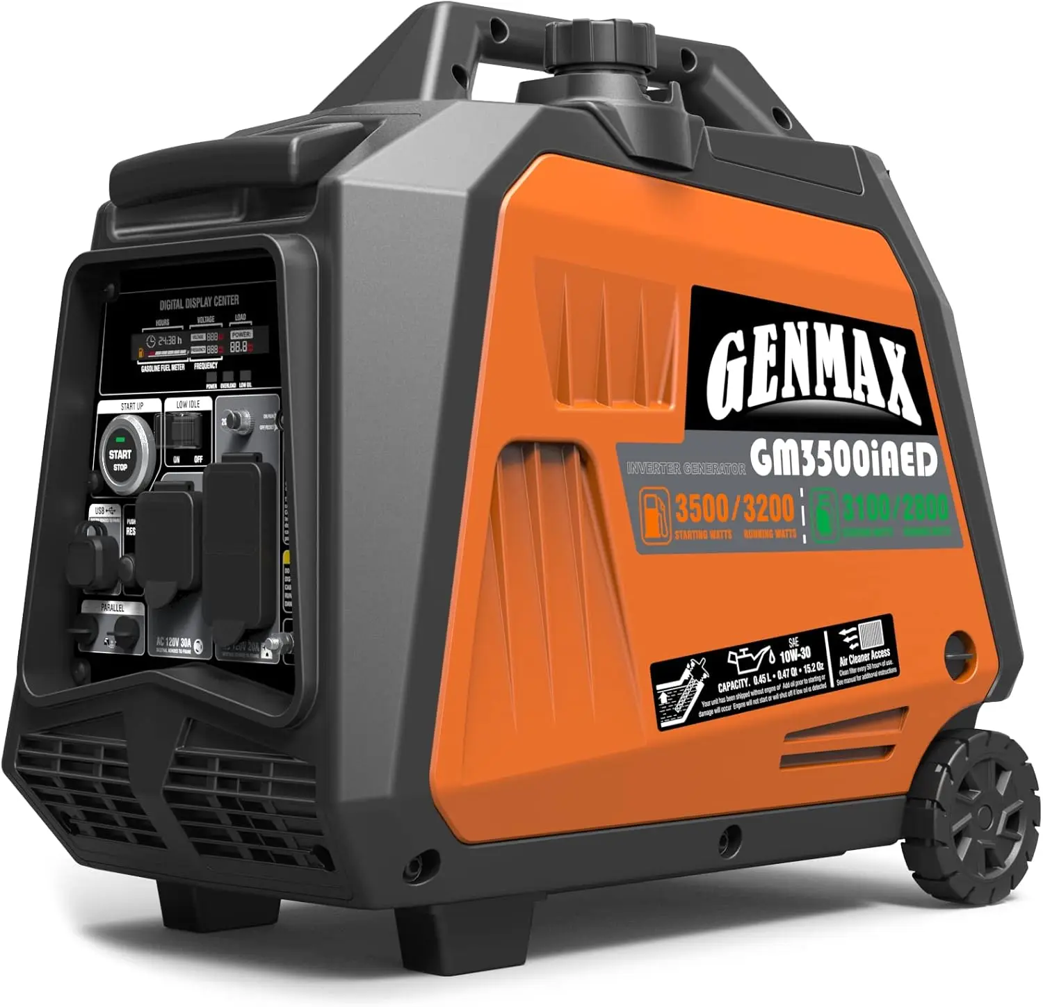 Portable Inverter Generator, 3500W Super Quiet Gas or Propane Powered Engine with Parallel Capability, Remote/Electric St