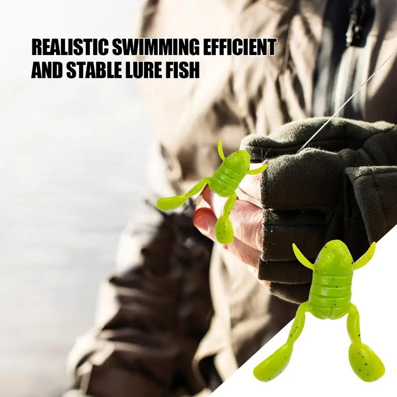 Frog Lures For Bass Fishing 5 PCS Realistic Topwater Frog Bait Bass Lures Floating Artificial Soft Frog Lure Pike Trout Bass