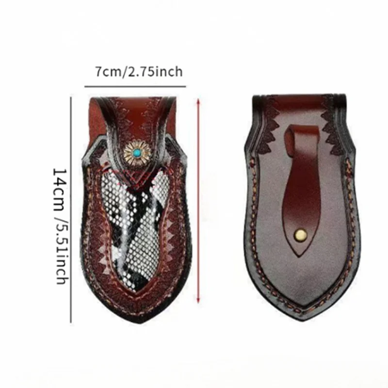 Leather cover, knife cover, folding knife protection cover, pocket knife cover, leather storage bag, storage cover view 5