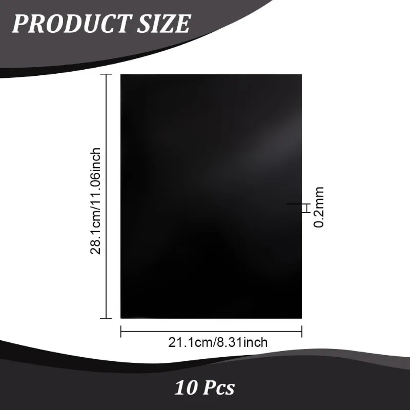 10 Sheets Black Laser Engraving Testing Paper A4 11x8.3 Inch Double Sides Laser Marking Paper for Fiber Laser Marking