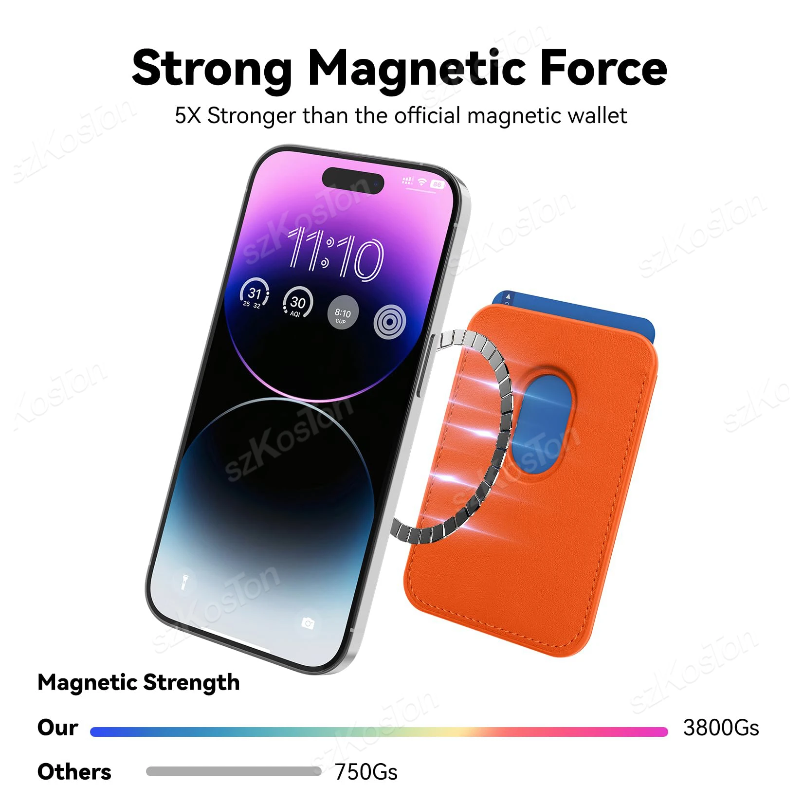 Mag-safe Cell Phone Card Holder for iPhone 16 Series Stronger Magnetic RFID Leather Phone Wallet Case for iPhone 15 14/13/12 image 2