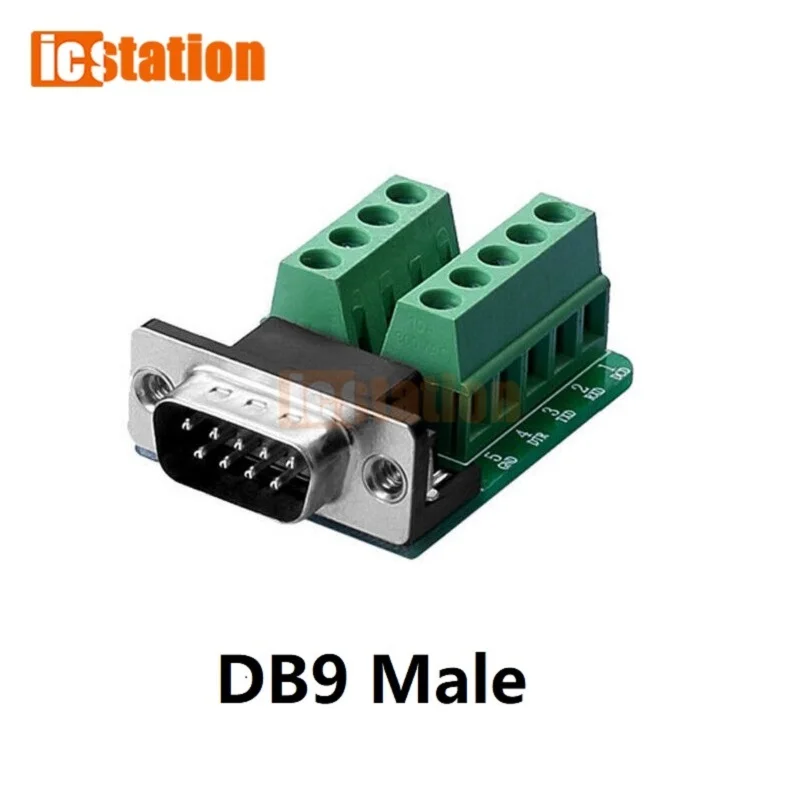 DB9 connector Terminal Module RS232 RS485 Adapter Signals Interface Converter Male Female COM D sub 9Pin