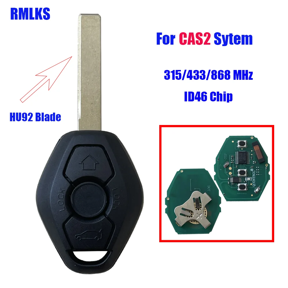 

Car Remote Key For BMW CAS X3 X5 Z3 Z4 Z8 3/5/6/7 E63 E60 Series Keyless Entry Transmitter For CAS2 System