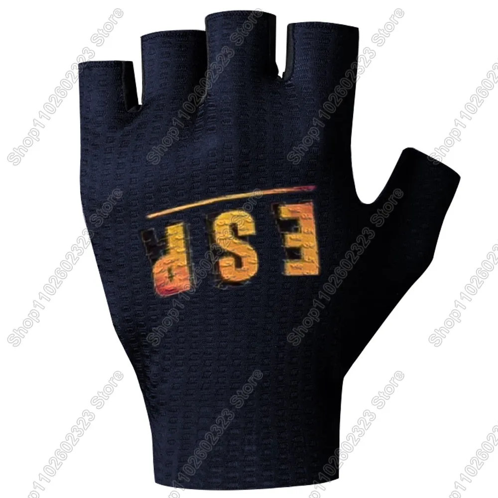 

Espana National Team Cycling Gloves 2025 Team Spain Bicycle Gel Half Finger Gloves One Pair Size Guante Ciclismo Gant