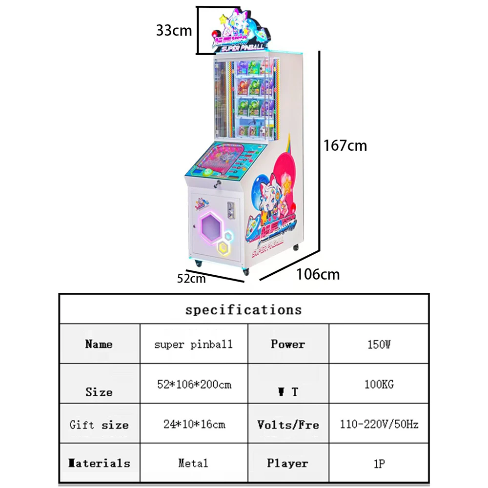 

Hot Selling Toy Prize Game Gashapons Gifts Pinball Machine Coin Operated Games Claw Machines