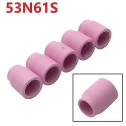 Boquillas de cerámica de alúmina 53N61S, copa de lente de Gas para TIG WP17 18 26, accesorios de soplete de soldadura, consumibles, 5 uds. Por juego
