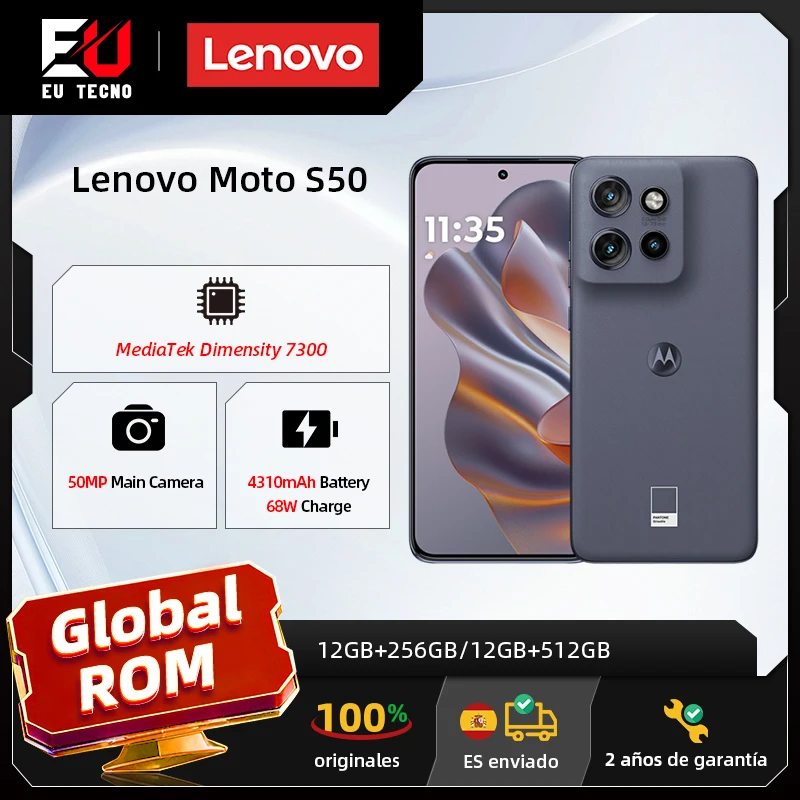 ROM Global Lenovo Motorola Moto S50 Dimensity 7300 �cran pOLED 6,36 pouces 120 Hz Batterie 4310 mAh Charge 68 W Cam�ra arri�re 50 MP CN Version Motorola edge 50 Neo