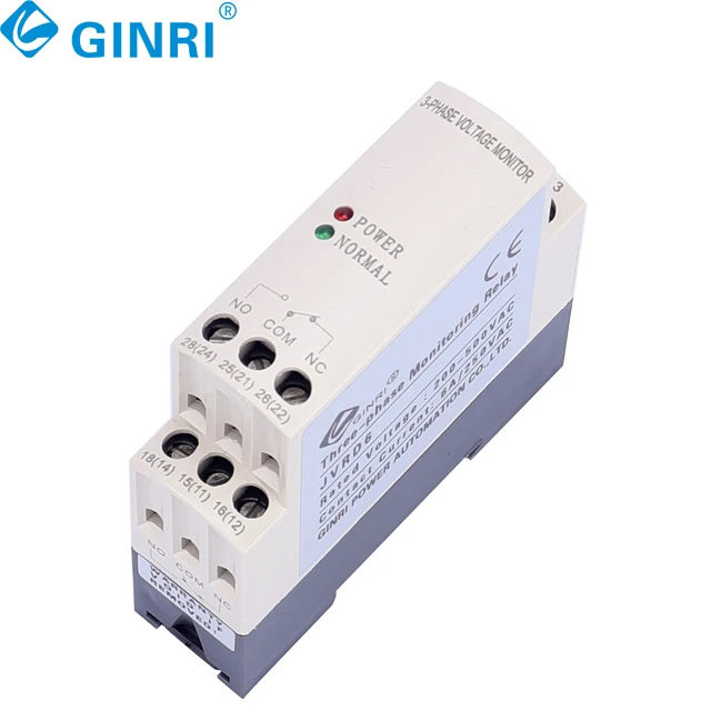 GINRI JVRD6 3 Phase Failure Voltage Monitor Phase Reversal Protective Relay Voltage Relays