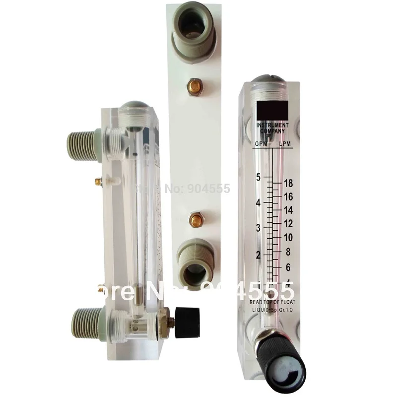 2-18LPM 0.5-5GPM Adjustable Panel Acrylic Rotameter Flow Meter  Water Flow Meter,Liquid Flow Controller