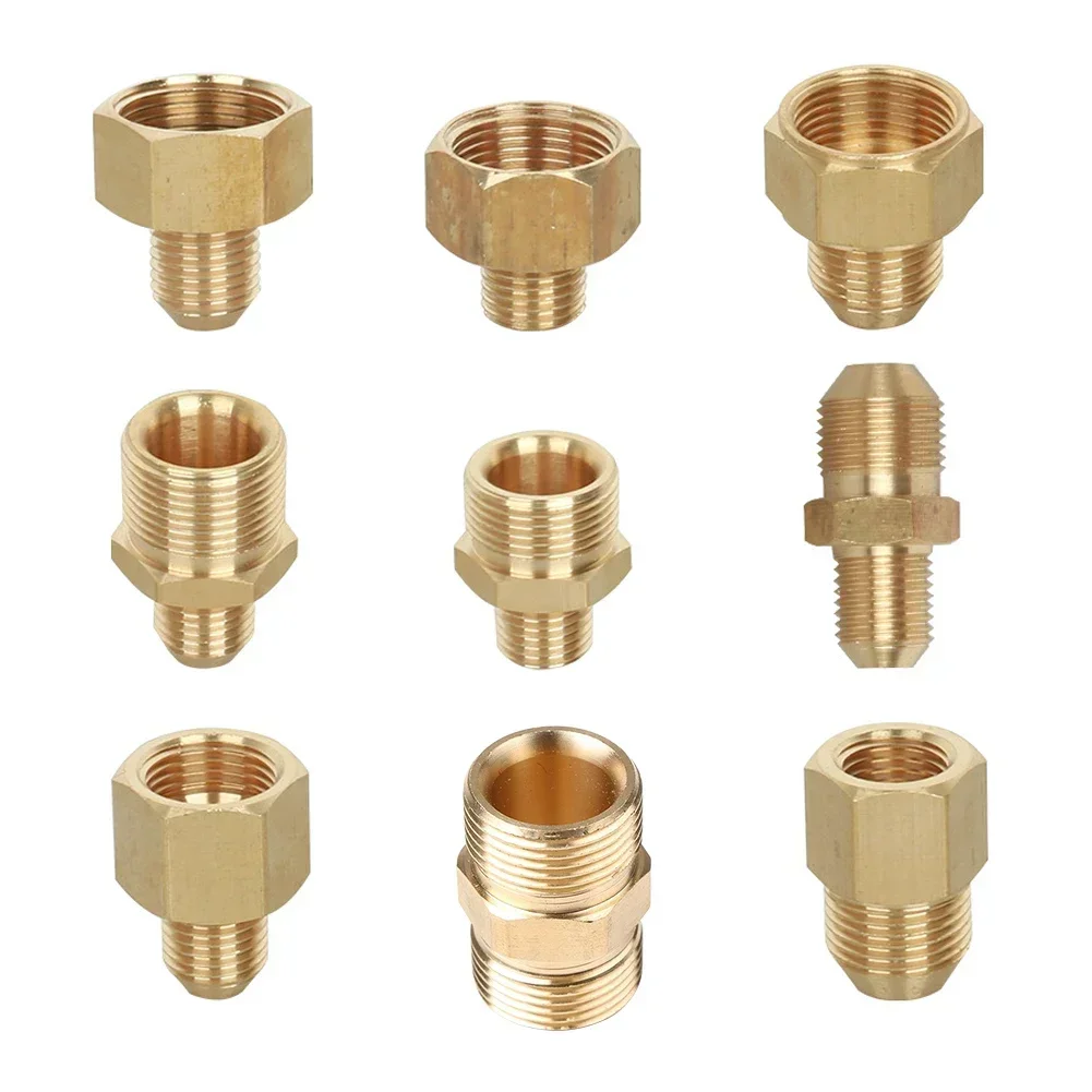 

Латунный соединитель с резьбой 3/8" 1/4" M14 M18 M22, переходник (папа/мама) для пистолета-распылителя высокого давления, переходные соединения, фитинг для труб