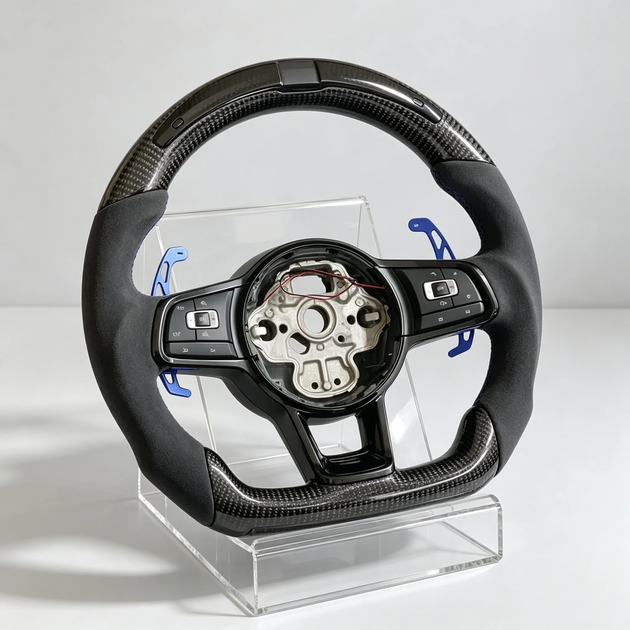 Led Steering Wheel For Volkswagen Golf GTI Scirocco MK7 Golf7 MK6 Golf 6 GTI MK8.5 MK8 Car Steering Wheel Real Carbon Fiber