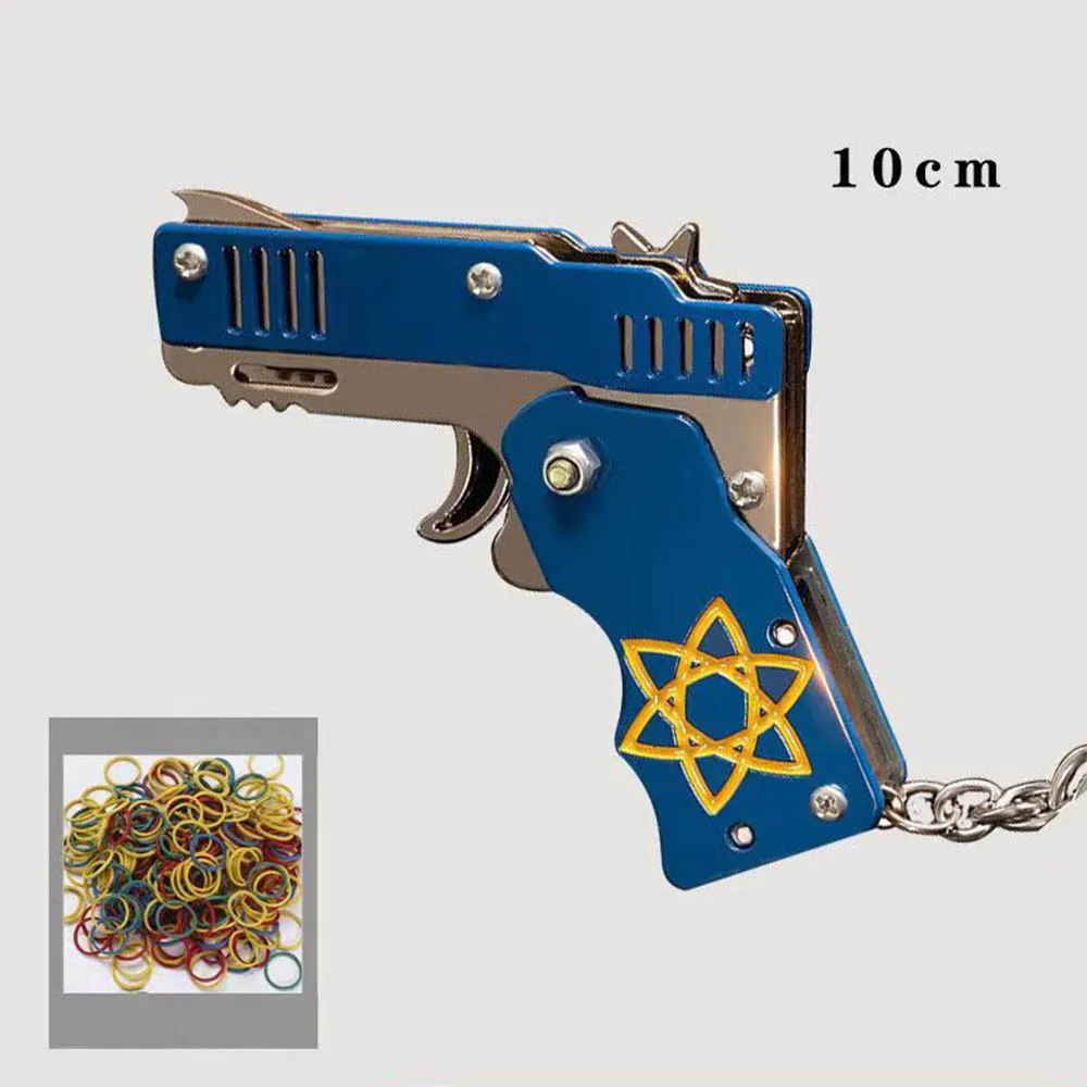 Mini brelok pistolet gumka pistolety zabawkowe metalowy pistolet prezenty Dropshipping