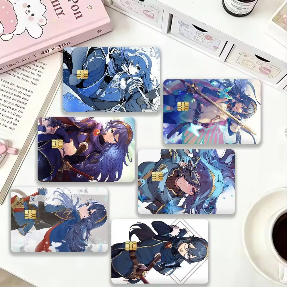 F-Fire E-Emblem A-Awakening L-Lucina 4pcs 1Set Laser Holographic Sticker Skin Cover for Credit Bank Debit Card