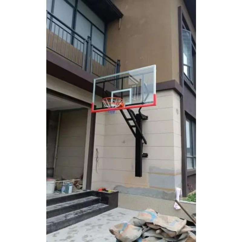 

Оптовая продажа баскетбольная настенная регулируемая по высоте подъемная баскетбольная подставка с ручным управлением баскетбольное кольцо и подставка