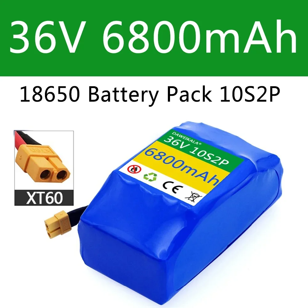 

100% Original 36V 18650 lithium-battery 6800mAh 10s2p 36v lithium-ion battery pack 42V roller twist scooter twist car battery