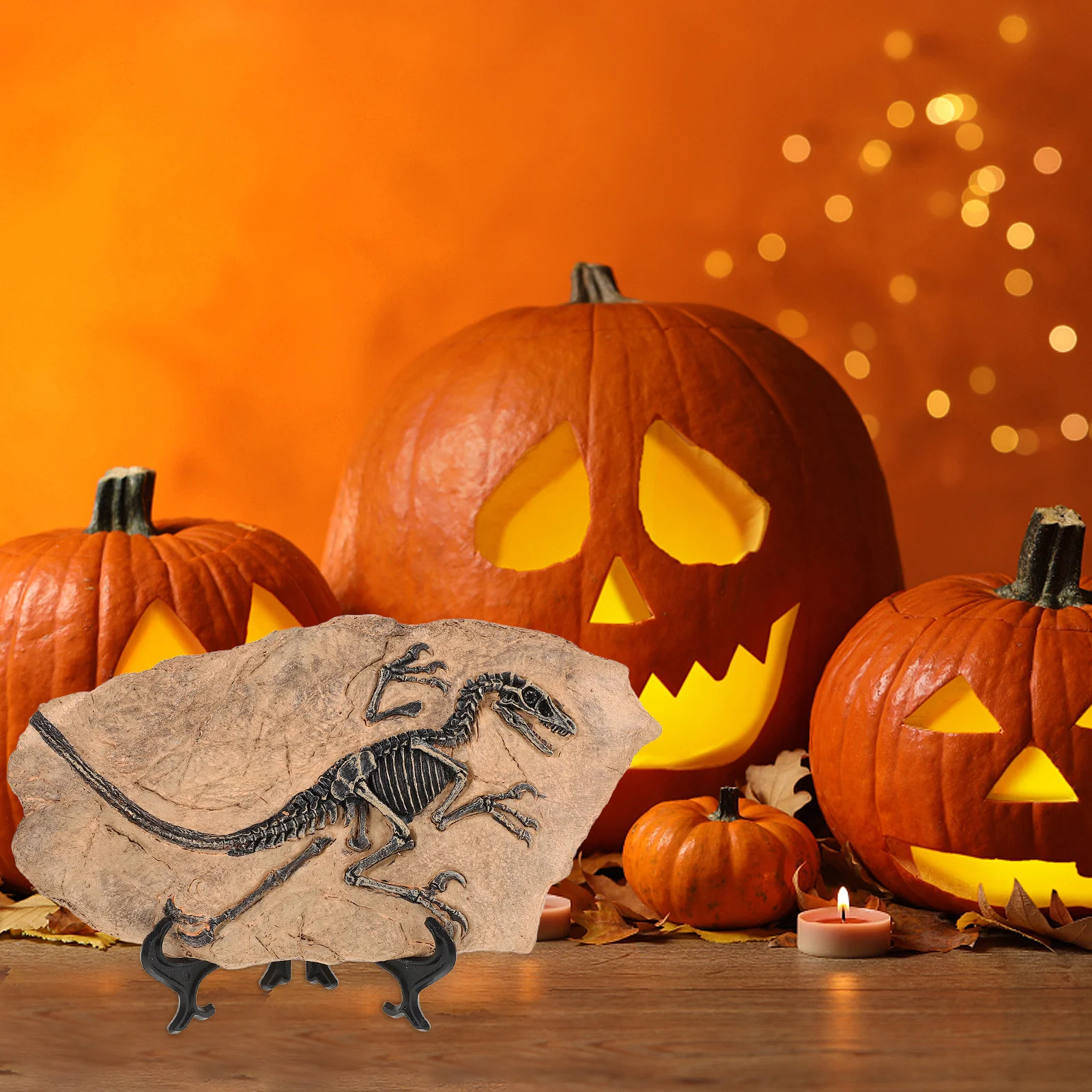 

1Set Dinosaur Fossil Models Resin Durable Simulation Ornament Desktop Decor Educational Teaching Sample Gift for