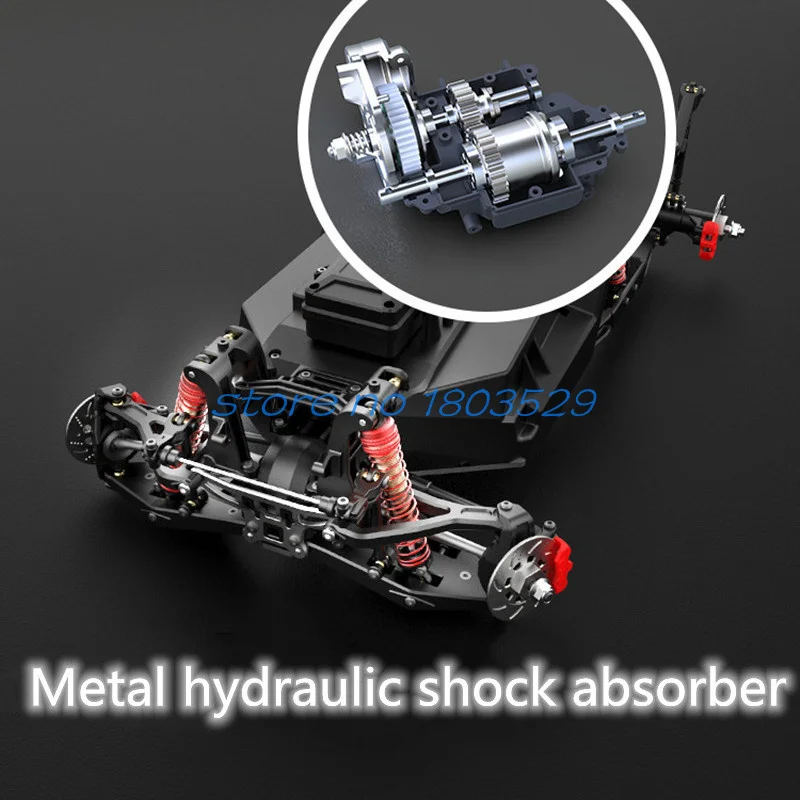 90KM/H 1:10 Radio Control Car 60CM 8CH 4WD High Speed Metal Hydraulic Shock Absorber Brushless Waterproof Highlight RC Car Truck