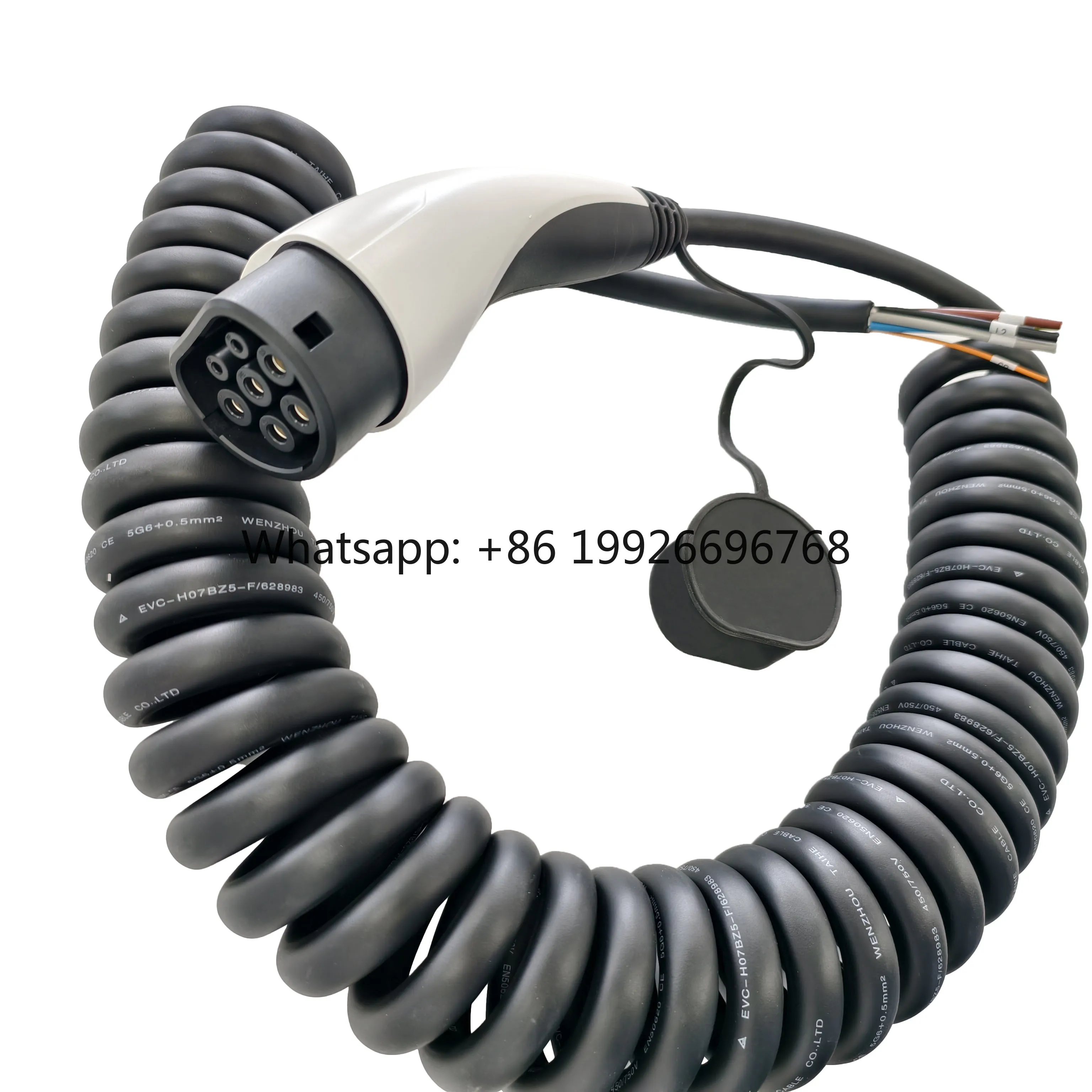 

Кабель для зарядки электромобилей Type2 спиральный, 7 кВт, 32 А, 1 фаза, 5 метров, разъем 62196-2, новый