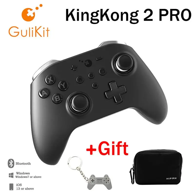 New GuliKit KingKong 2 Pro Gamepad Keycap Replace Bluetooth Game Controller Joystick for Nintendo Switch Windows Android macOS