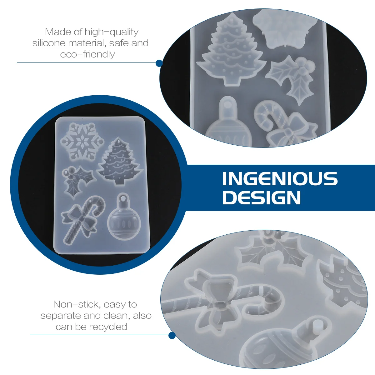 

Snowflake Crutch Silicone Mold For Christmas Diy Crafts Handmade Jewelry Making Tool Crystal Epoxy Resin Mould Accessory