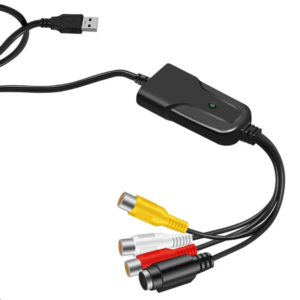 ConvertidorUSB 2,0 tarjeta de captura de vídeo AV RCA convertidor Digital a USB adaptador portátil Cable de vídeo para DV/TV DVD uso doméstico Win 7