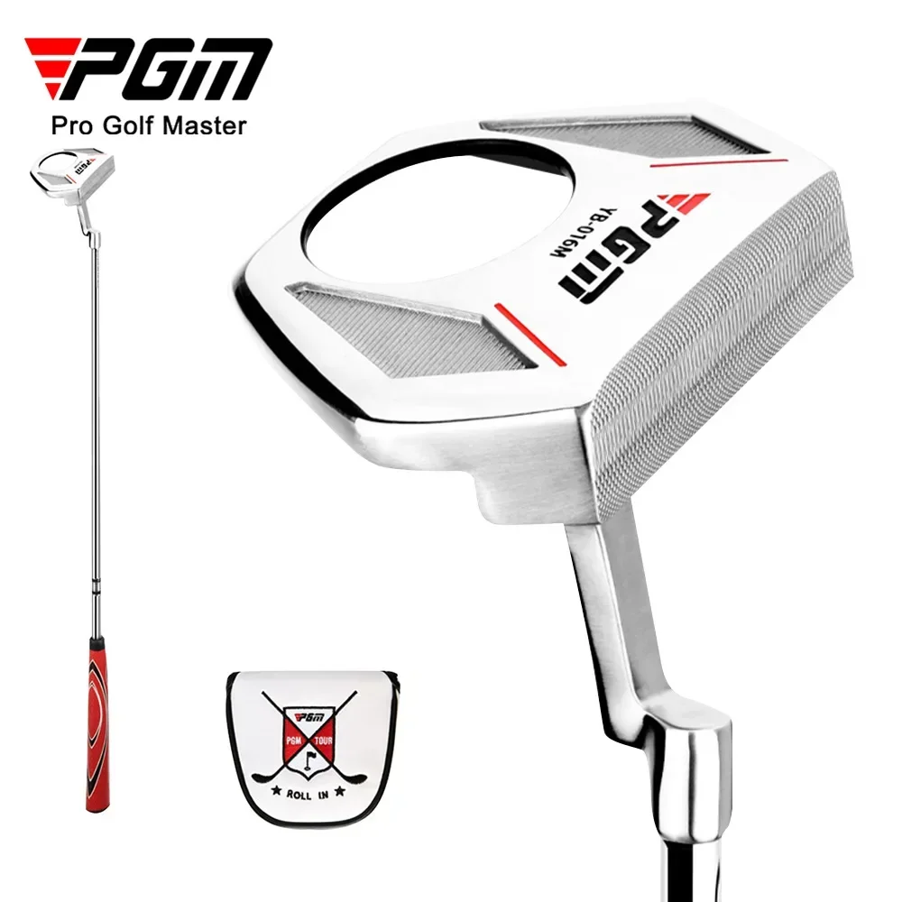 PGM-ゴルフクラブトレーニング用品、男性用ステンレス鋼putter、重力式センター、ボールピックアップ機能、新品